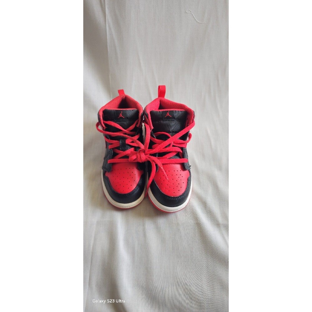 Jordan Air Jordan 1 Low Boys Sneakers Red Black White US 10C